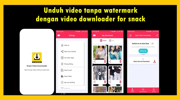 unduh video tanpa watermark dengan aplikasi video downloader for snack