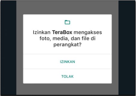 Izinkan Terabox Mengakses File Perangkat
