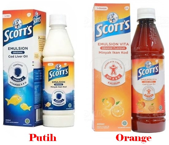 Perbedaan Scott Emulsion Putih dan Orange