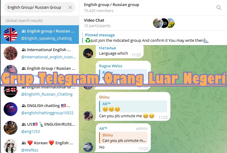 Grup Telegram Orang Luar Negeri