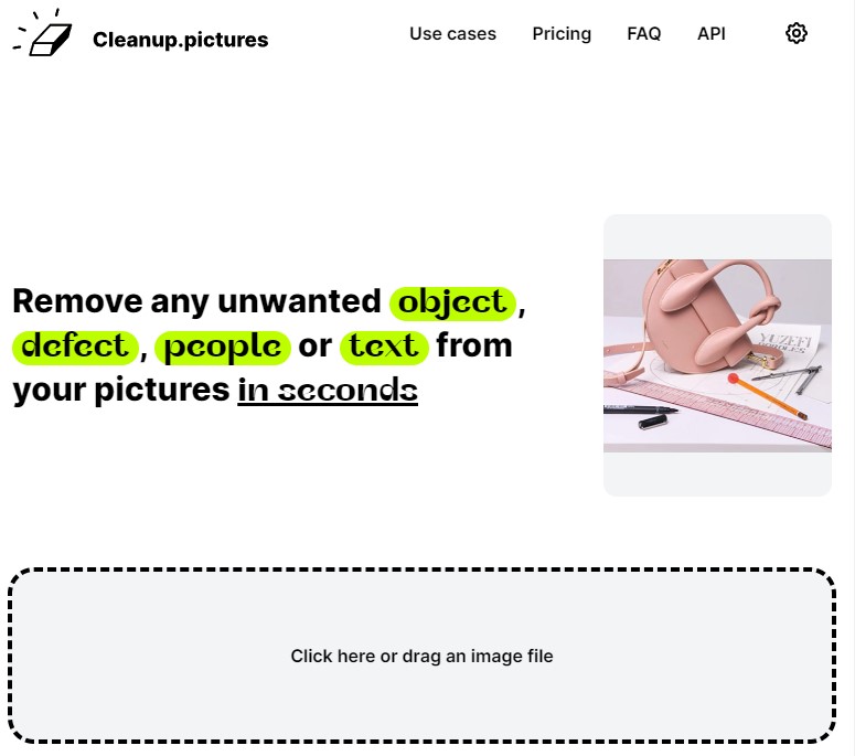 Cara Melihat Tulisan yang Dicoret di Screenshot Online melalui cleanup pictures